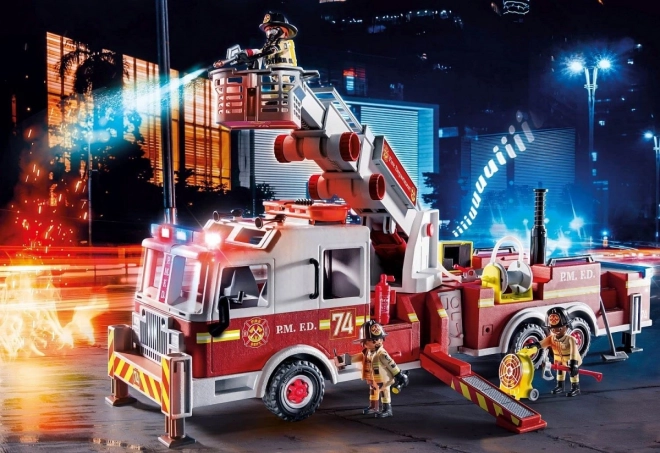 City Action Feuerwehrwagen US Tower Ladder Set