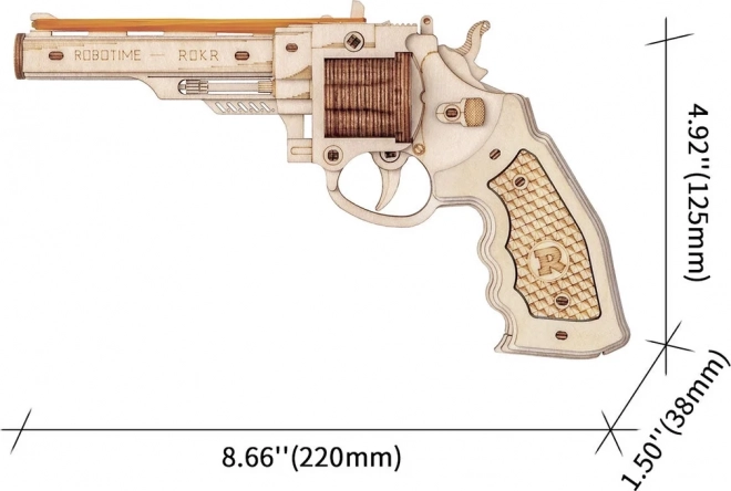 Rokr 3D Holzpuzzle Revolver Corsac M60