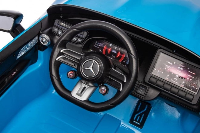 Elektrisches Auto Mercedes AMG SL63 blau lackiert