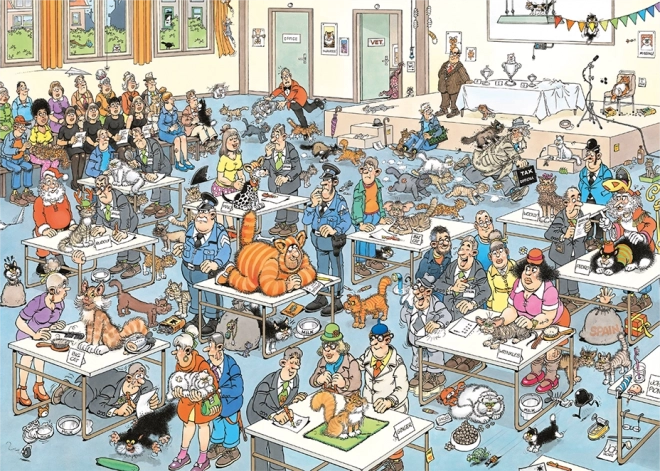 JUMBO Puzzle JvH Katzenausstellung 2000 Teile