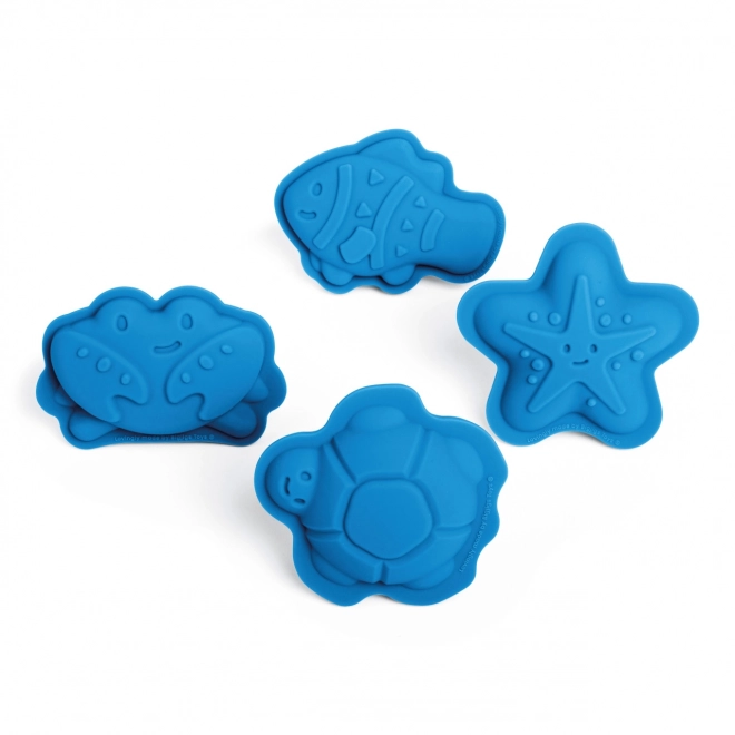 Bigjigs Toys Silikon Sandformen Blau Ocean