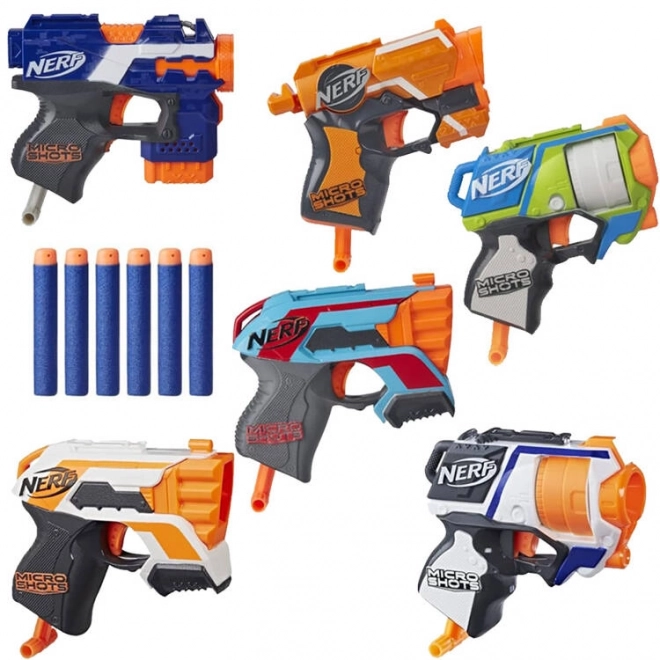 Großes Set Nerf-Pistolen 6-teilig mit Schaumstoffgeschossen