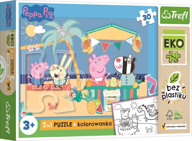 Zweiseitiges Puzzle Peppa Pig Maxi 30 Teile