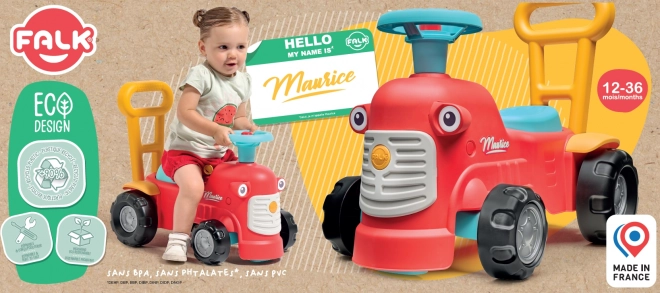 Roter Fahrtraktor Maurice für Kinder