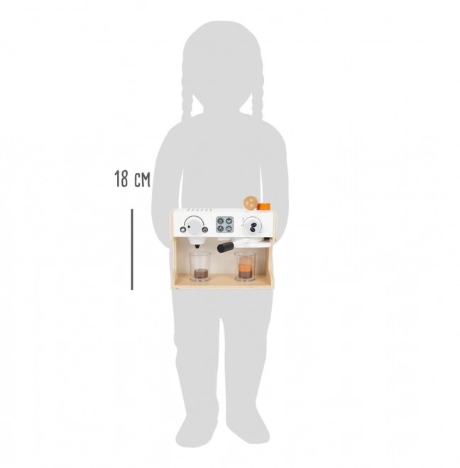 Kaffeemaschine für Kinder aus Holz mit Zubehör