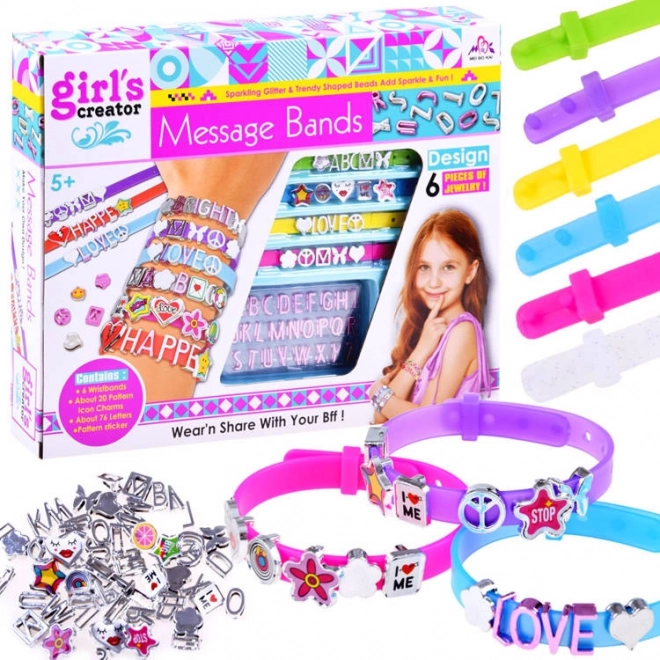 Bunte Kreative Buchstaben Armband Set