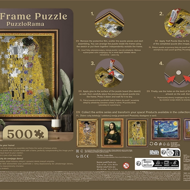 TREFL Puzzle Kuss 500 Teile mit Rahmen