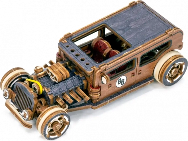 Holzpuzzle 3D Automodell Hot Rod Limitierte Edition