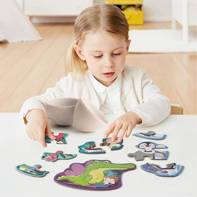 TOP BRIGHT Puzzle Küken im Ei – Tierchen für Kinder 2–5 Teile