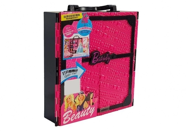 Modenschrank für puppen pinker koffer