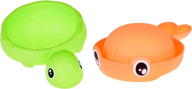 Becher in Form von Schildkröte und Fisch