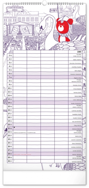 Familienplaner Kalender Teribear 2025