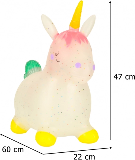 Springendes Spielzeug für Kinder mit Pumpe - Gummieinhorn