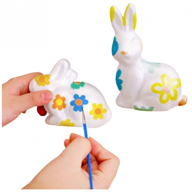 Osterset zum Bemalen von Polystyrol Dekorationen Hase, Ei und Henne