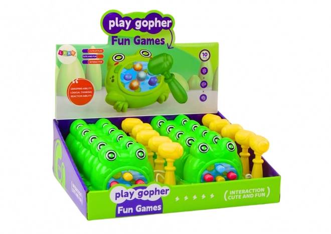 Mini-Spiel Wac-a-Mole Frosch mit Hammer