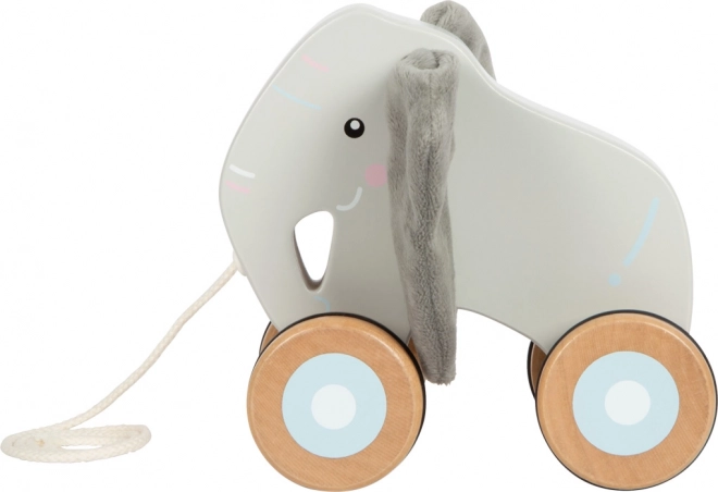Holz Ziehspielzeug Elefant mit raschelnden Ohren
