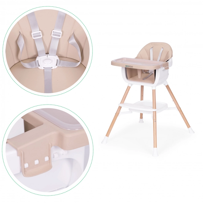 Kindersitz 2-in-1 Beige von ECOTOYS