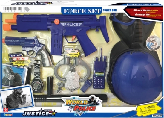 Polizei-Set mit Helm MAC TOYS