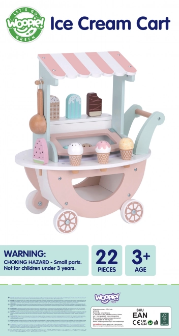 Holzspielzeug Eisdiele Wagen WOOPIE GREEN