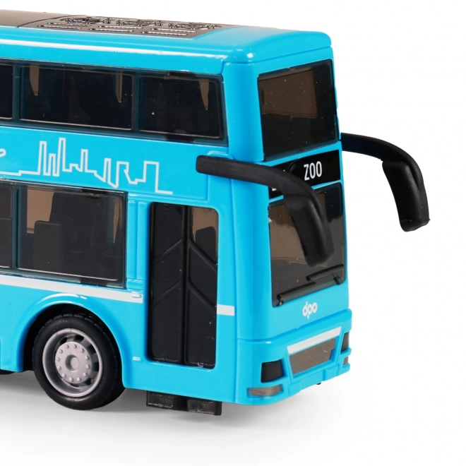Zweistöckiger Bus Spielzeug blau 20 cm