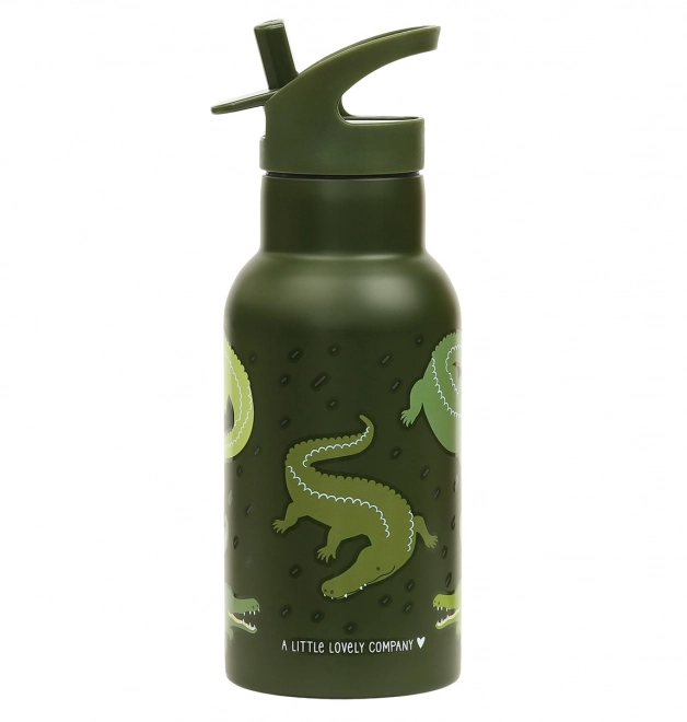 A Little Lovely Company Trinkflasche aus Edelstahl 500 ml – Krokodil