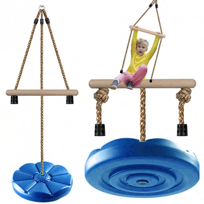 Kinder Rundscheibe Gartenschaukel Seil dick – Blau