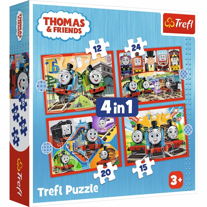 Trefl Puzzle Thomas die Lokomotive 4-in-1