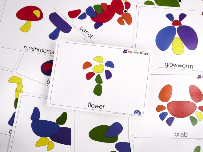Kreative bunte Steine Montessori Set 65 Stück
