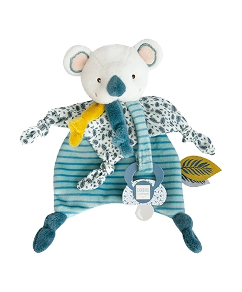 Doudou Geschenkset - Koala Yoca Kuscheltier mit Schnullerhalter