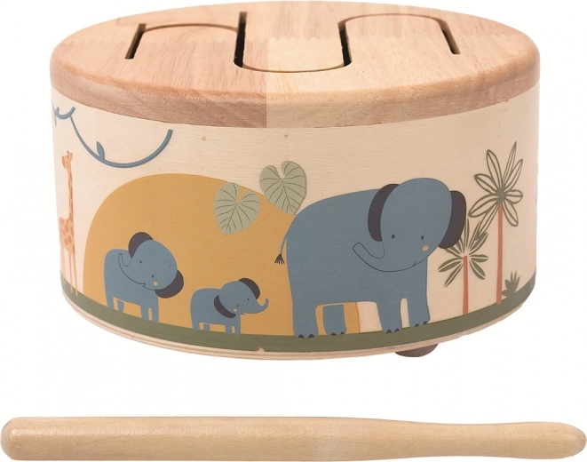 Holztrommel Safari für Kinder