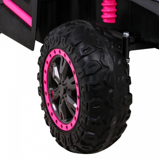 Buggy ATV Racing pro 2 Kinder + Antrieb 4x4 + Fernsteuerung + langsamer Start + MP3 LED – Rosa