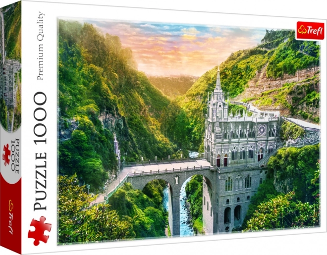 Puzzle Svatyně Las Lajas Kolumbien 1000 Teile