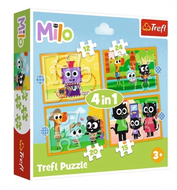 Puzzle 4-in-1 Treffen Sie Milo und seine Freunde