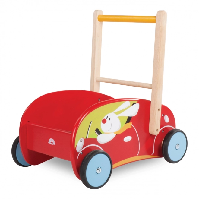 Holzlauflernwagen für Kinder – Rot