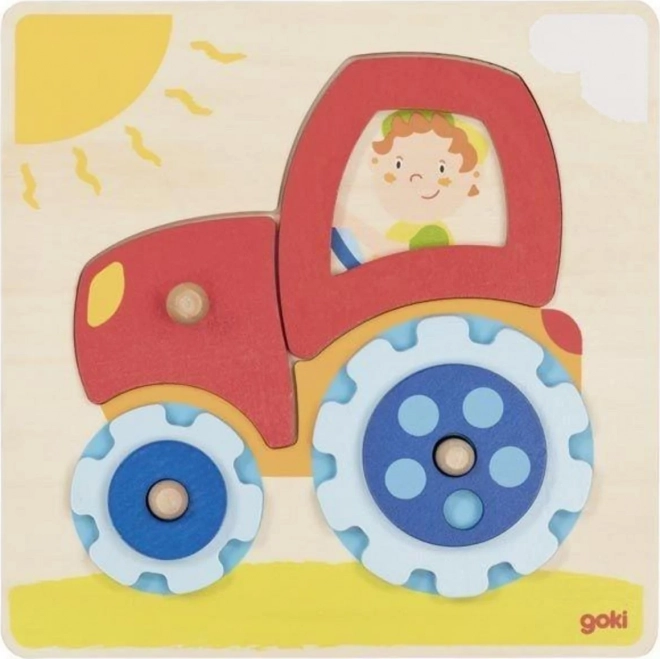 Goki Holzpuzzle mit Traktor