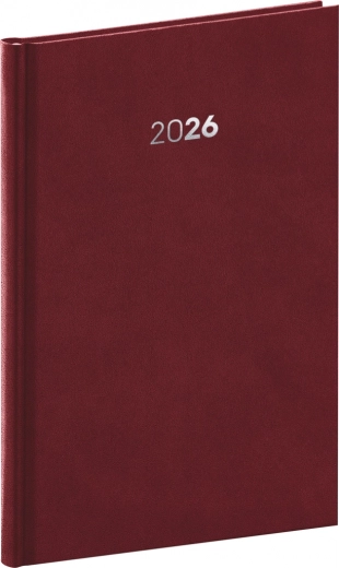 Wochenkalender Balakon 2026 Bordeaux 15x21 cm