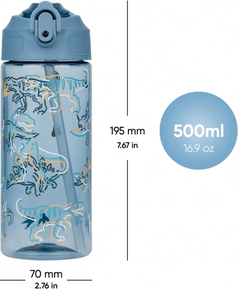 Tritan-Trinkflasche mit Dinosauriermotiv BAAGL 500 ml