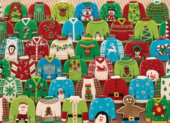 Puzzle Hässliche Weihnachtspullover 1000 Teile