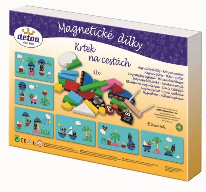 Krtek Magnetische Holzspielteile - Auf Reisen