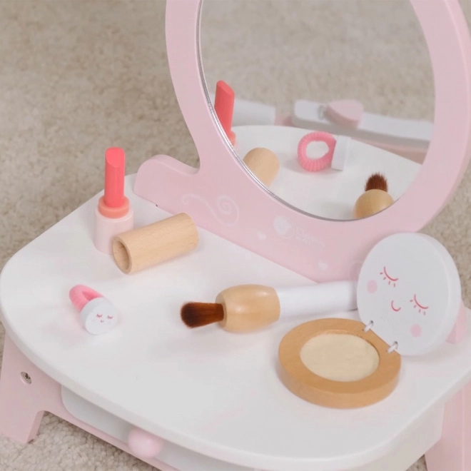 Holztoilette für Kinder mit Spiegel und Zubehör Classic World