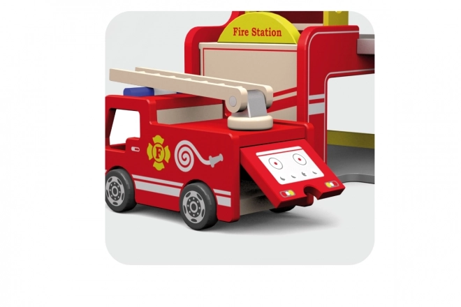 Holz Feuerwehrstation Spielset