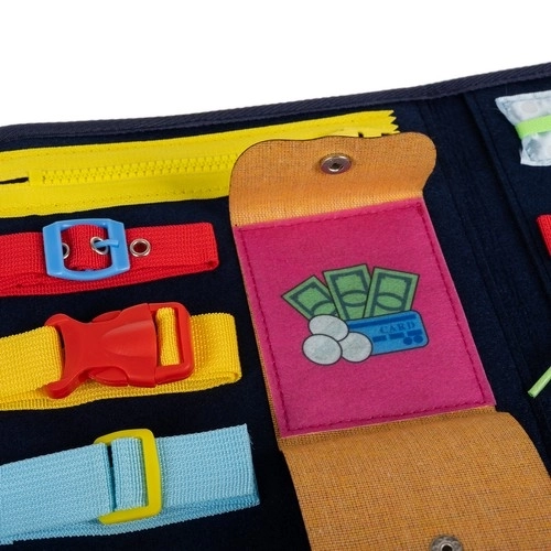 Manipulationstafel für Kinder in Taschendesign