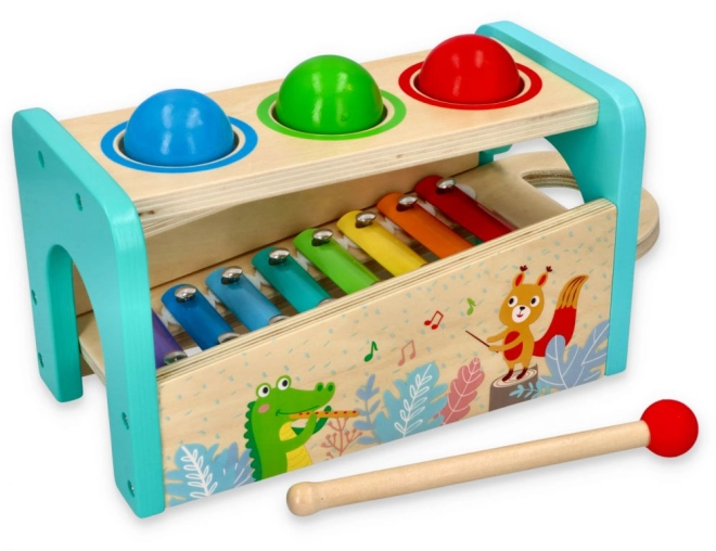 2-in-1: Klopfen und Xylophon spielen