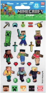 glitzernde Minecraft-Aufkleber – 25 Stk.