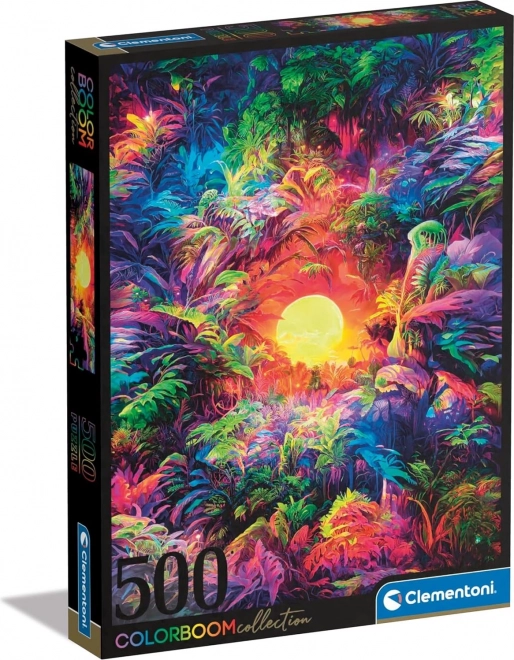 Psychedelischer Dschungel Sonnenaufgang Puzzle 500 Teile