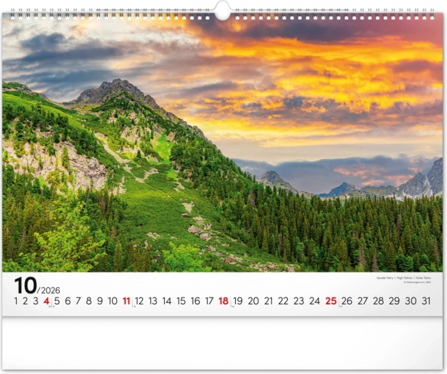 Wandkalender Magische Tatra 2026