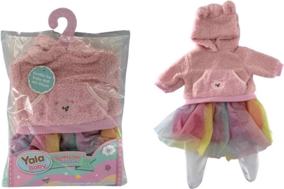 Röckchen für Puppe mit Sweatshirt PLEJO 40 - 43 cm