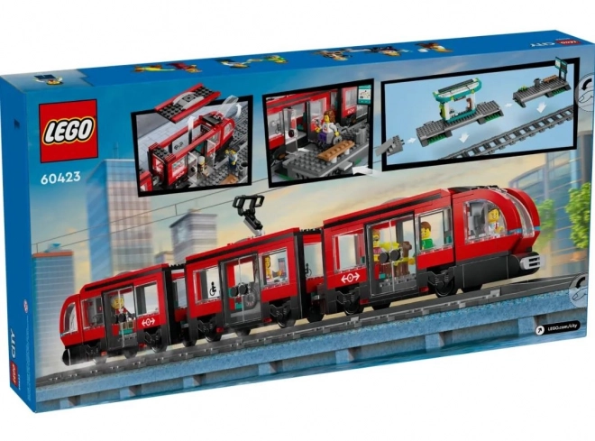 LEGO City Straßenbahn mit Haltestelle