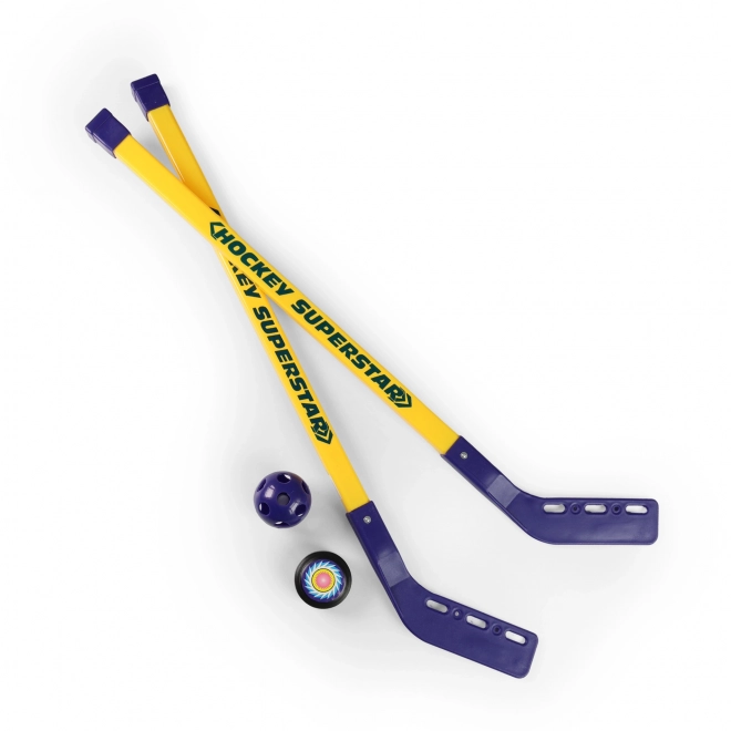 Hockey-Set mit Ball und Puck 80 cm