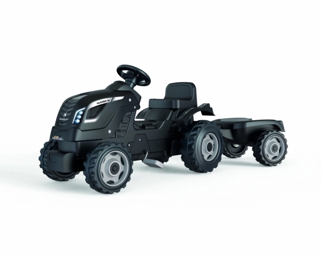 Pedaltraktor mit Anhänger - Schwarz